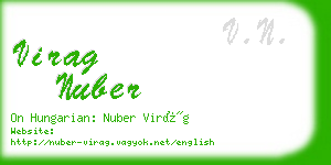 virag nuber business card